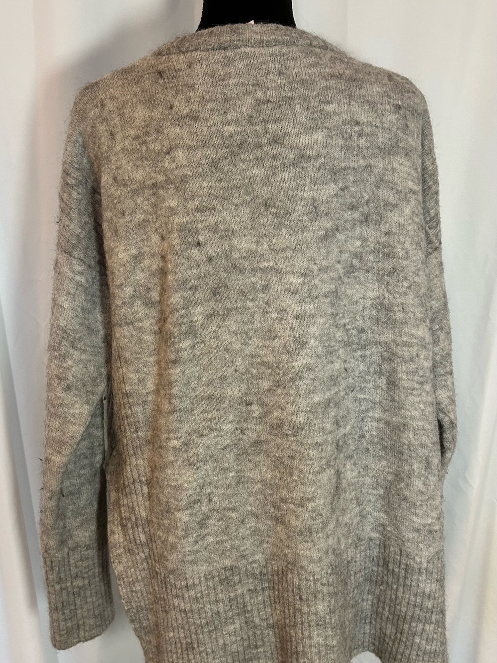 H&M Divided Alpaca Wool Blend Gray Marled Sweater Women’s M - Picture 3 of 9